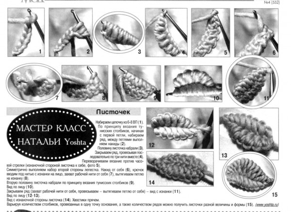 Цветы и листья для украшения